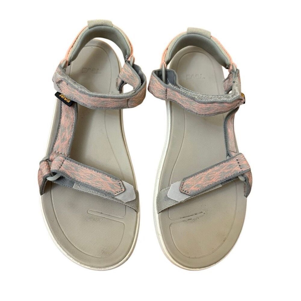 Teva Sanborn Universal Adjustable Sandals Gray Peach 1015160 Women’s Size 11